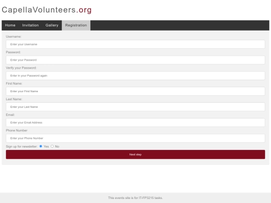 registration screenshot