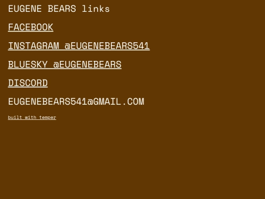 eugene bears via temper screenshot