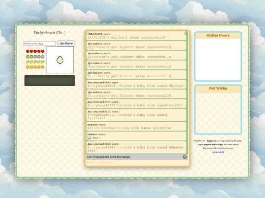 blob screenshot