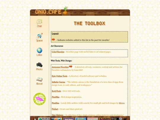 links/tools screenshot