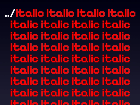italic screenshot