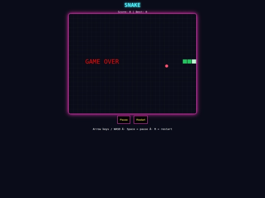 snake screenshot