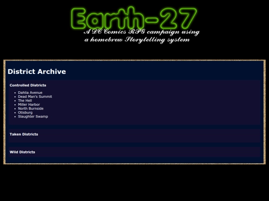 Earth-27/District_Archive screenshot