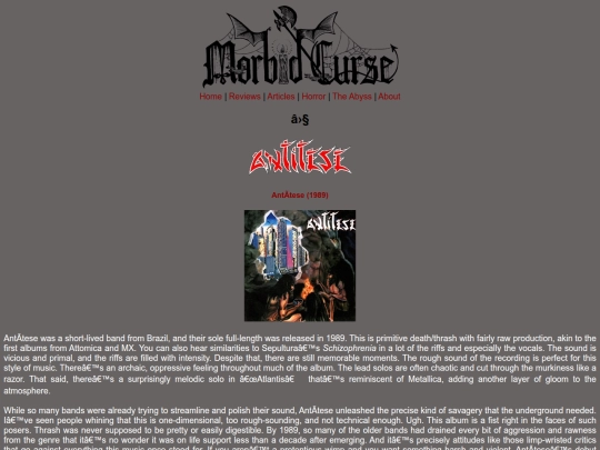 reviews/antitese screenshot