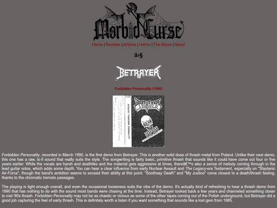 reviews/betrayer screenshot