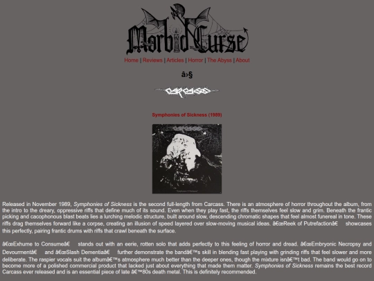 reviews/carcass screenshot