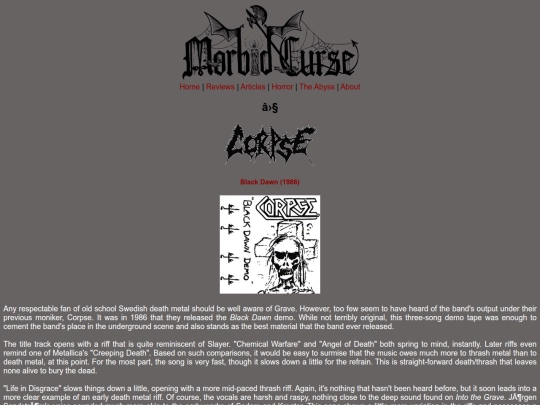 reviews/corpse screenshot