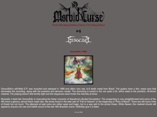 reviews/genocidio screenshot