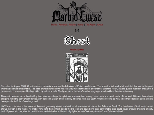 reviews/ghost screenshot