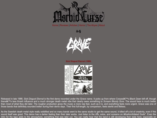 reviews/grave screenshot