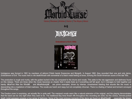 reviews/indulgence screenshot