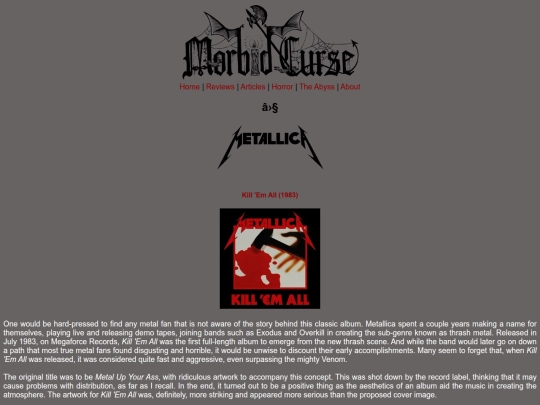 reviews/metallica screenshot