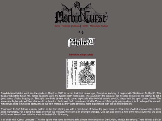 reviews/nihilist screenshot
