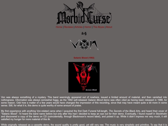 reviews/von screenshot