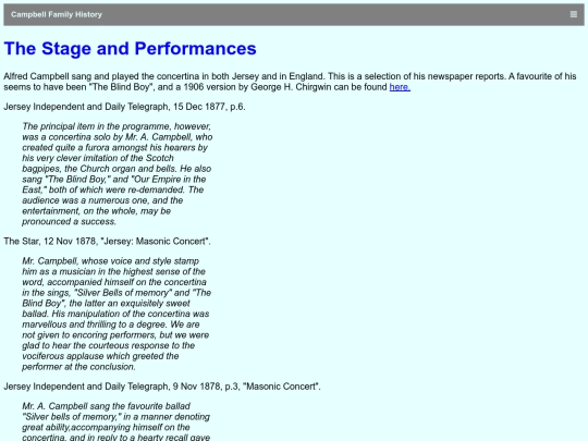 CampbellHistory/Stage screenshot
