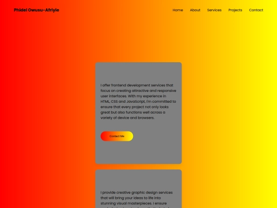 services screenshot