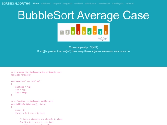 BubbleSort screenshot