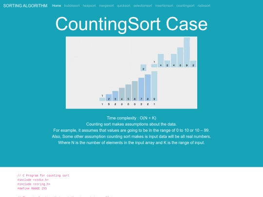 CountingSort screenshot