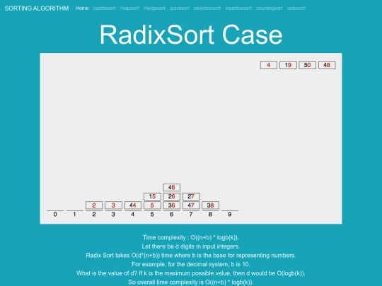 RadixSort screenshot