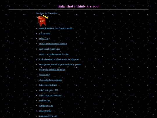 links screenshot