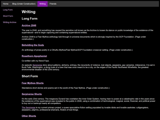 writing screenshot