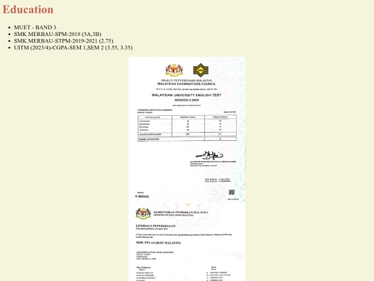 Education screenshot