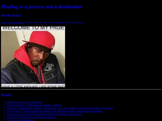 healingisaprocess/workslist screenshot