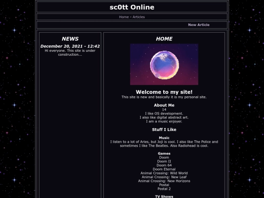 index screenshot