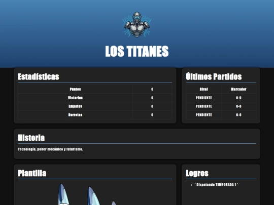 equipos/titanes screenshot