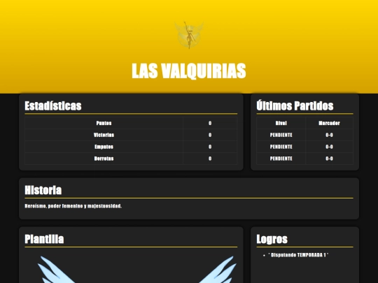 equipos/valquirias screenshot