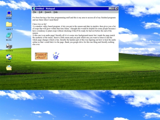 programs screenshot
