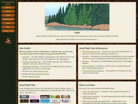 links screenshot