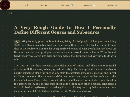 library/genreinfo screenshot
