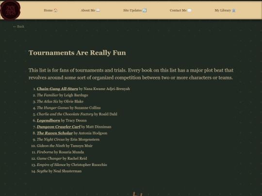 posts/recommendations/tournaments screenshot