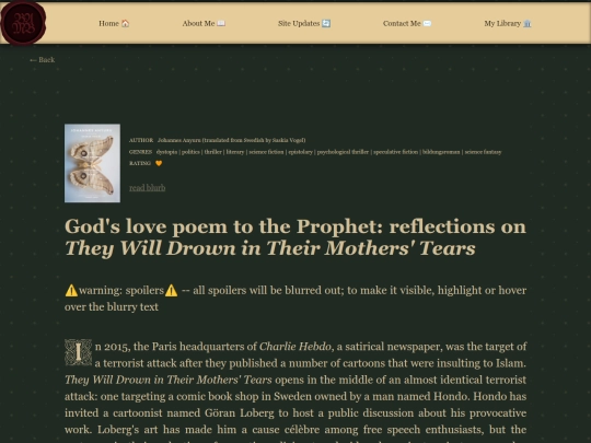 posts/reviews/theywilldrownintheirmotherstears screenshot