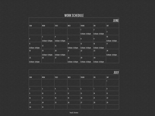 Misc/schedule screenshot