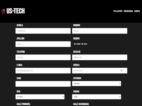 Formulario/formulario/formulario screenshot