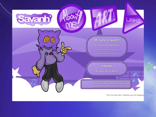 aboutme screenshot