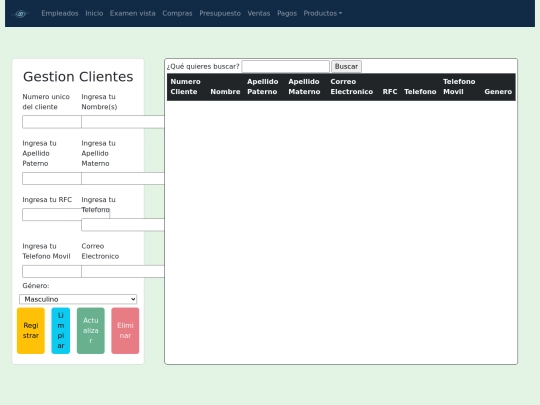 modulos/cliente/Clientes screenshot