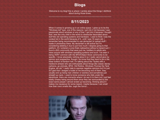Blog screenshot