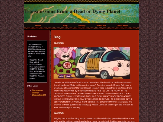 Blog screenshot