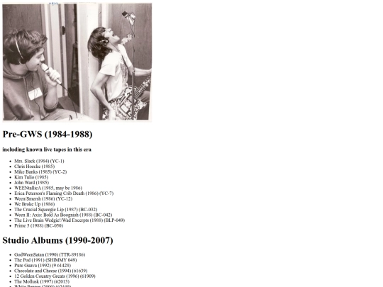 discography screenshot