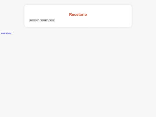 recetario screenshot