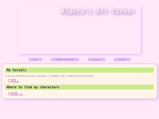 Socials screenshot