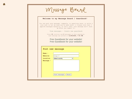 messageboard screenshot