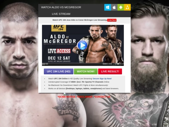 SportsTV/UFC_AldoVsMcGregor screenshot
