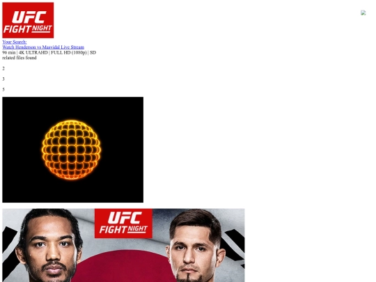 SportsTV/UFC_HendersonVsMasvidal screenshot