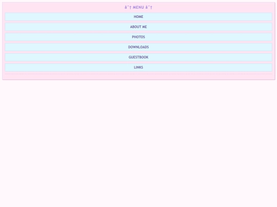 menu screenshot