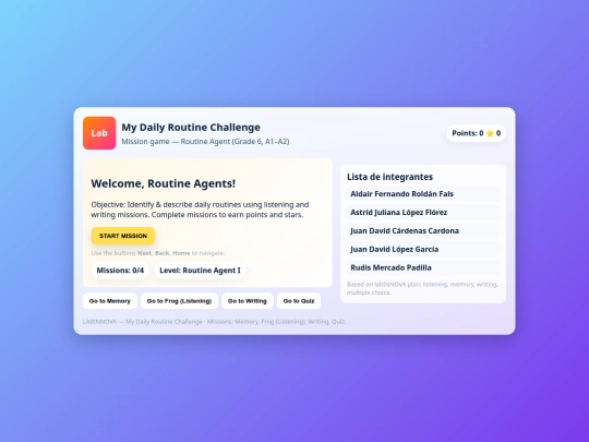 My Daily Routine Challenge Lab screenshot