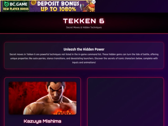 Page_7tekken6 screenshot